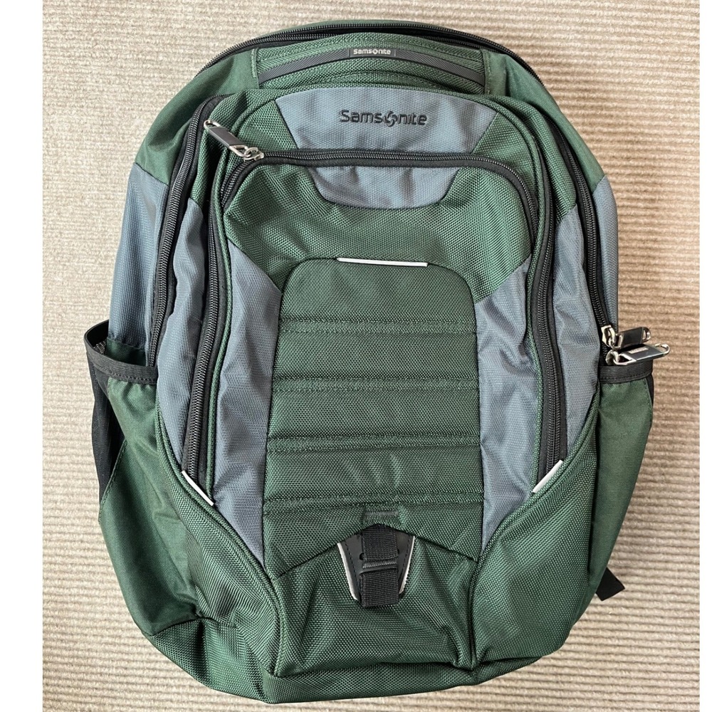 Samsonite UBX Commuter Backpack Green Gray Laptop Travel Commuter Bag NWOT